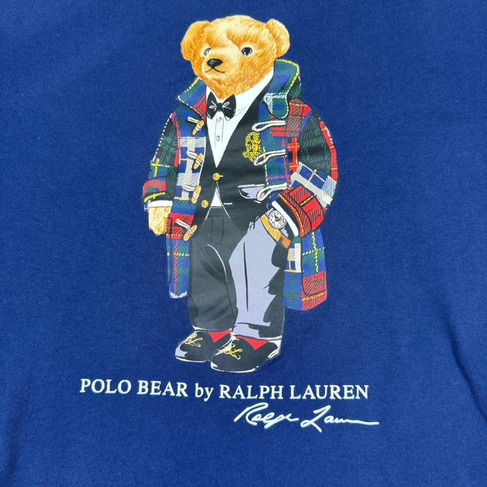 Polo Ralph Lauren Mens Navy Blue Cotton Short Sleeve T-Shirt XL TG EG 18-20